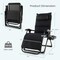 Adjustable Metal Zero Gravity Lounge Chair with Removable Cushion and Cup Holder Tray